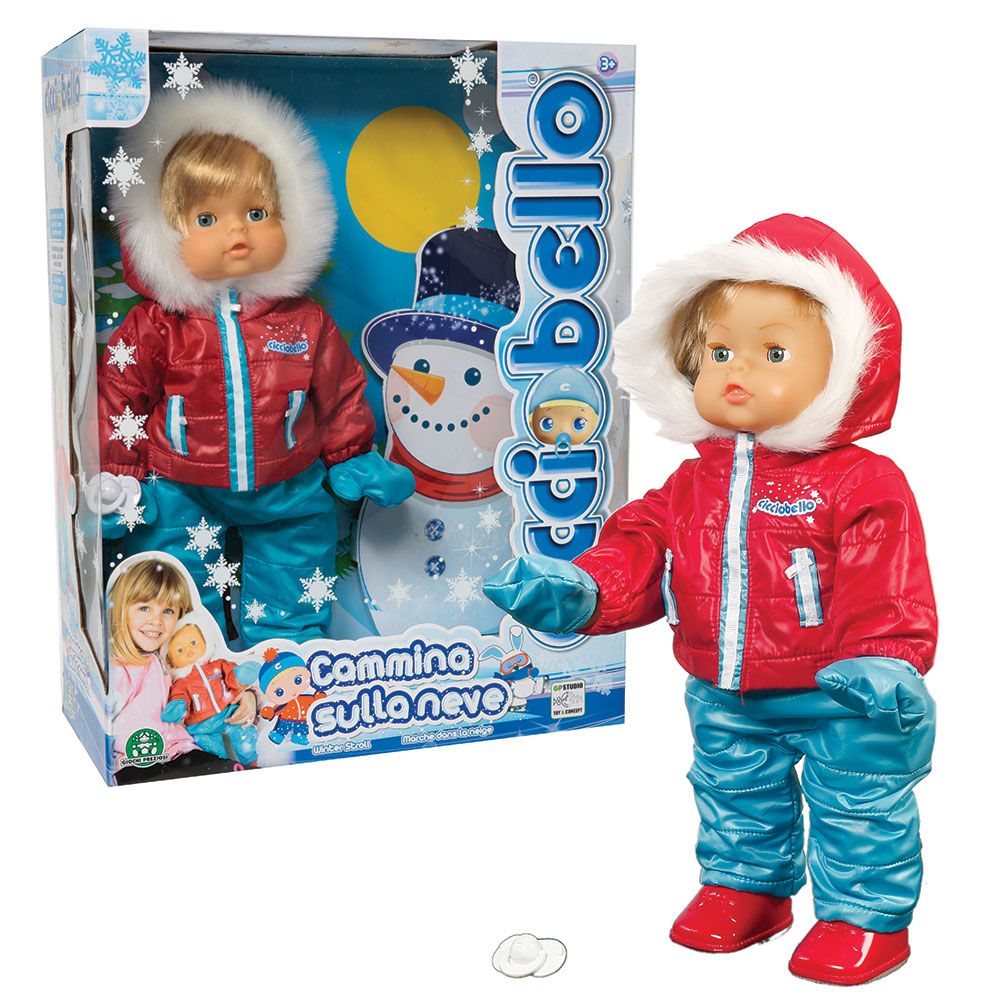 Cicciobello /Чичобело/ - Пълзяща и ходеща кукла със зимни дрехи, Зимно бебе