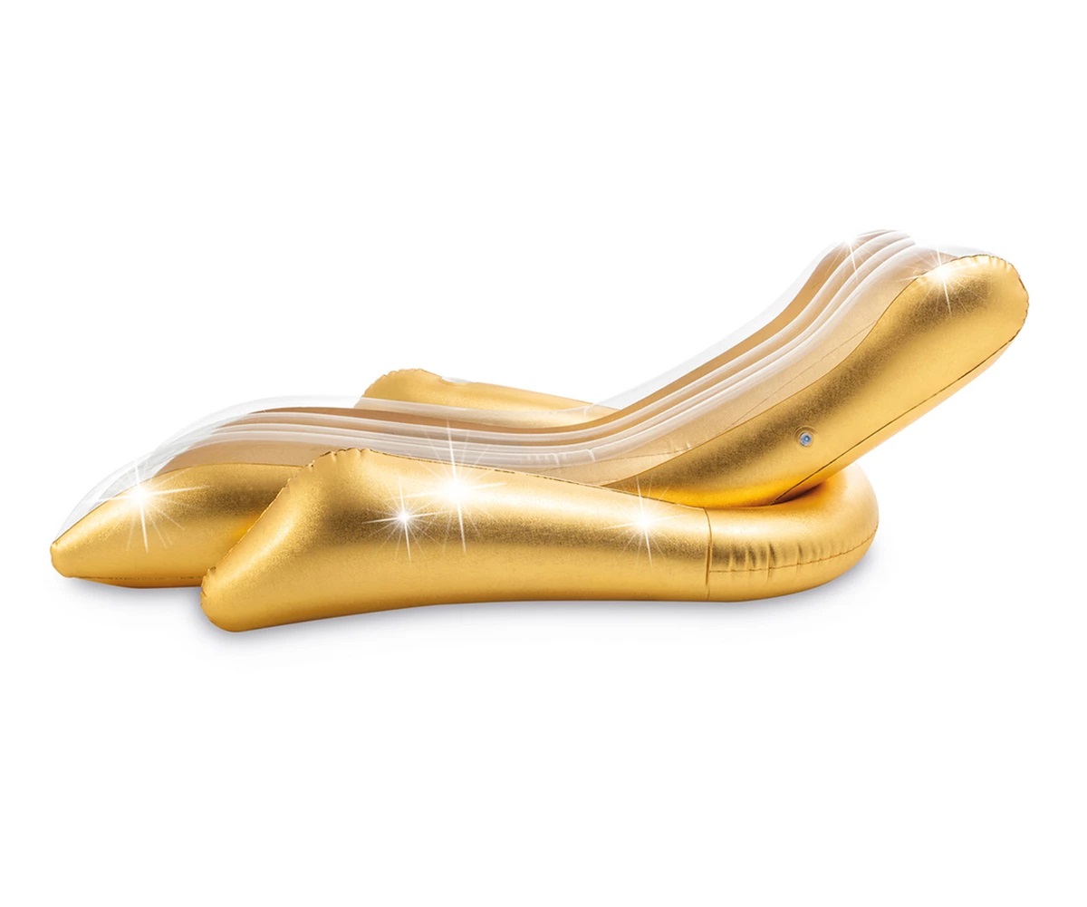 INTEX - Надуваем блестящ златен шезлонг, 56803EU