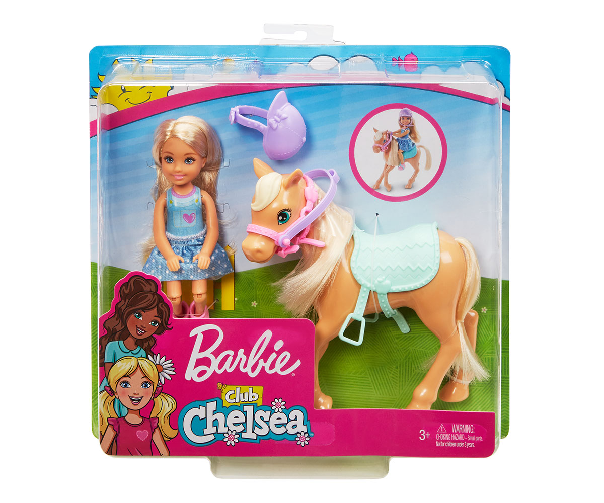 Кукла Barbie - Игрален комплект Челси с пони, DYL42